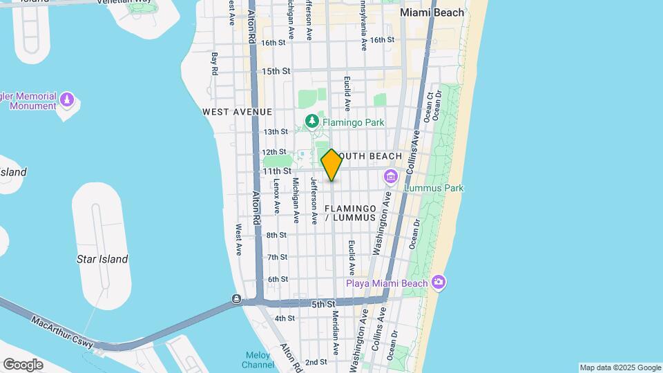 1018 Meridian Ave Mapa y Detalles de la Ubicación