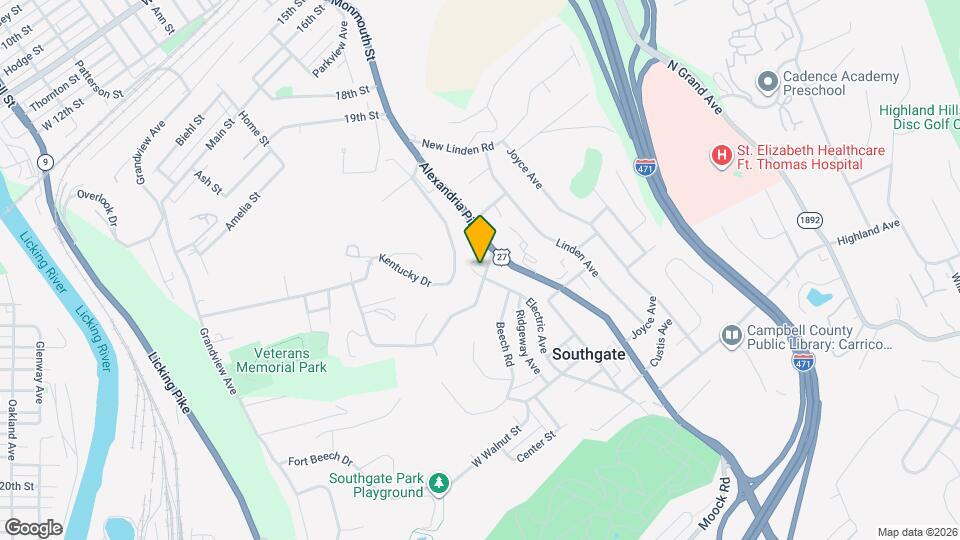 301 Bluegrass Ave Mapa y Detalles de la Ubicación