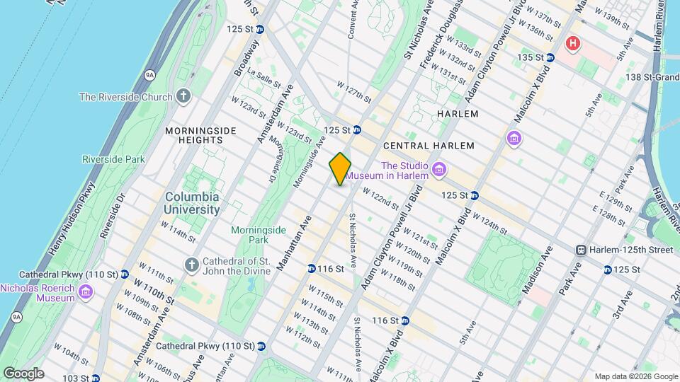 307 W 121st St, Unit 4 Map and Location Details