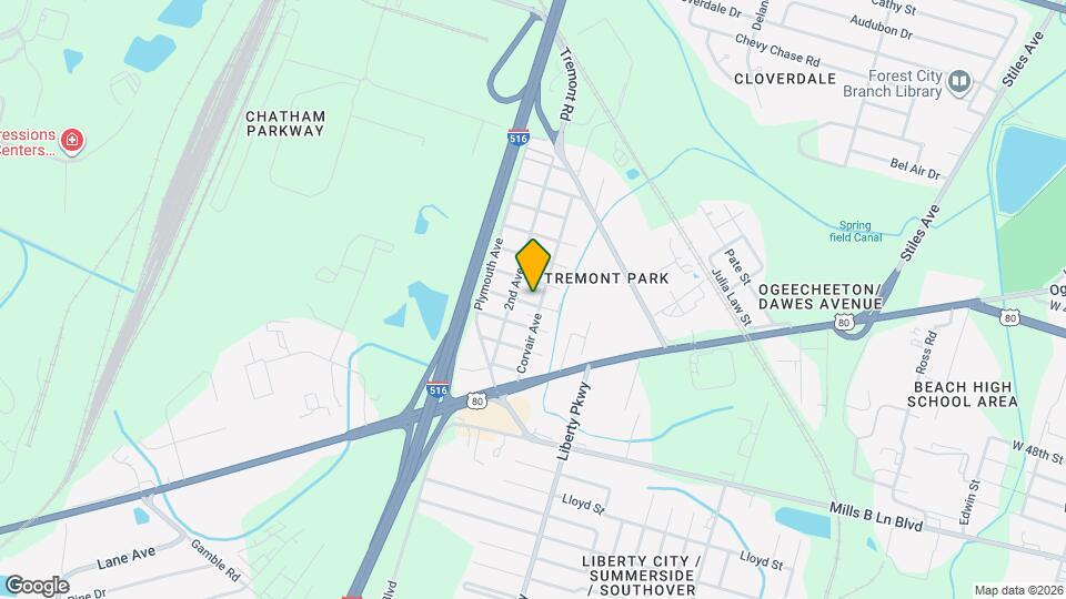 2008 Packard Ave Map and Location Details