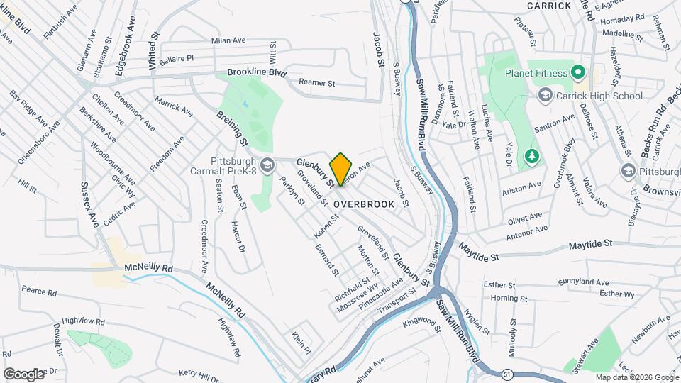 102 Glenbury St Map and Location Details