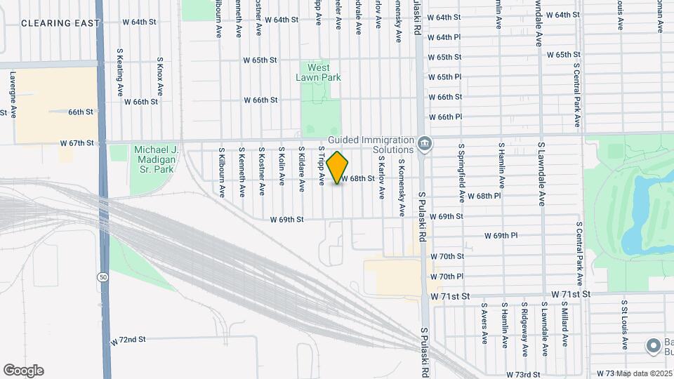 6814 S Keeler Ave Map and Location Details