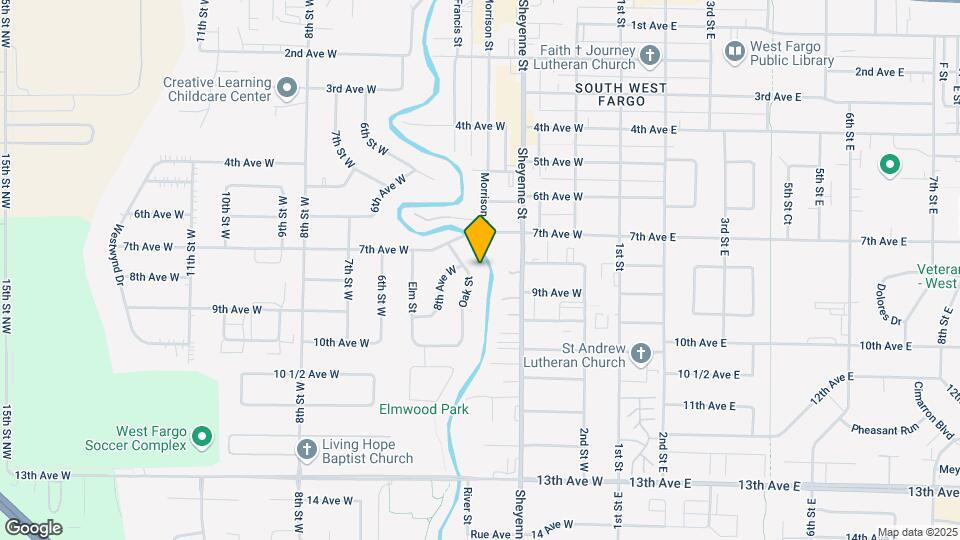 801 Oak St Map and Location Details