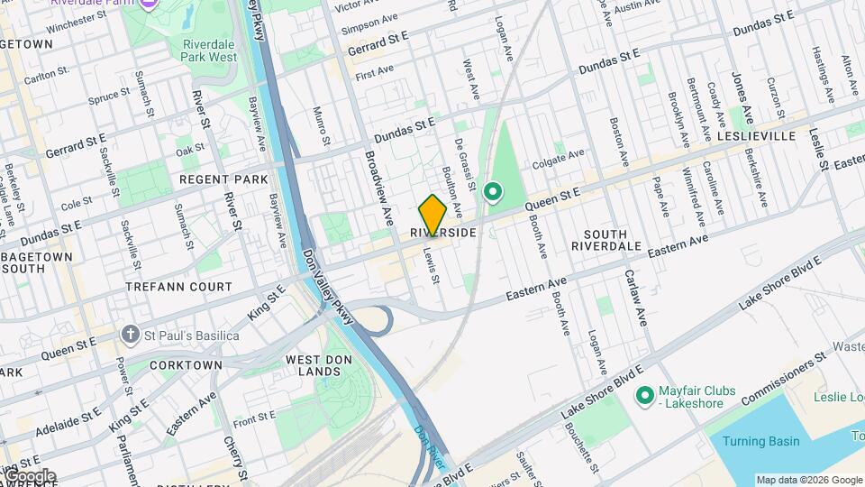 751 Queen St E Map and Location Details