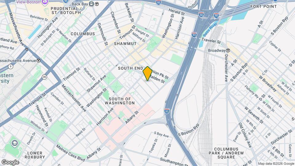 34 Plympton St, Unit 1 Map and Location Details
