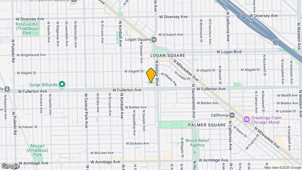 2402 N Kedzie Blvd, Unit 502 Map and Location Details