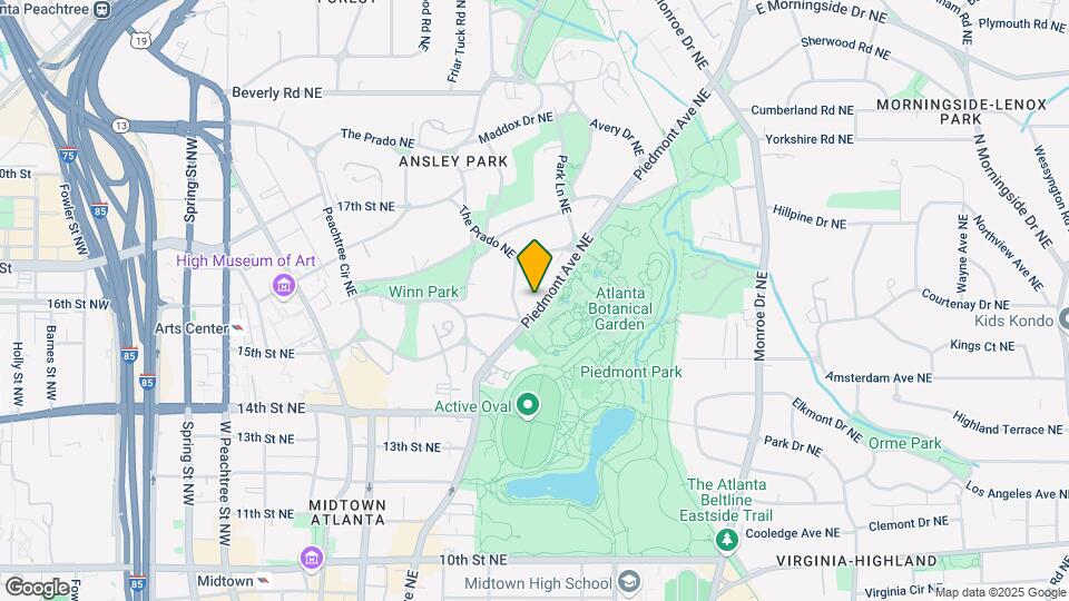 1284 Piedmont Ave NE Mapa y Detalles de la Ubicación