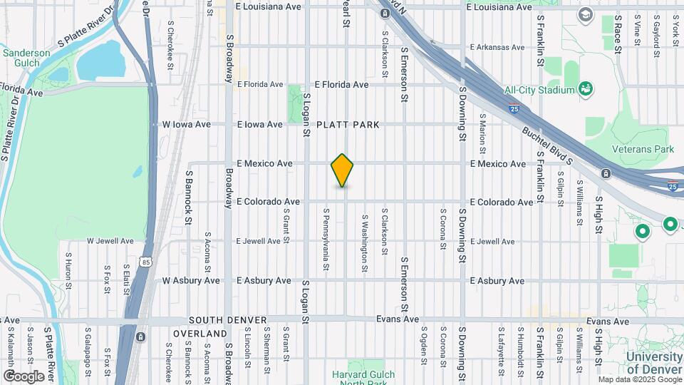 1775 S Pearl St Map and Location Details