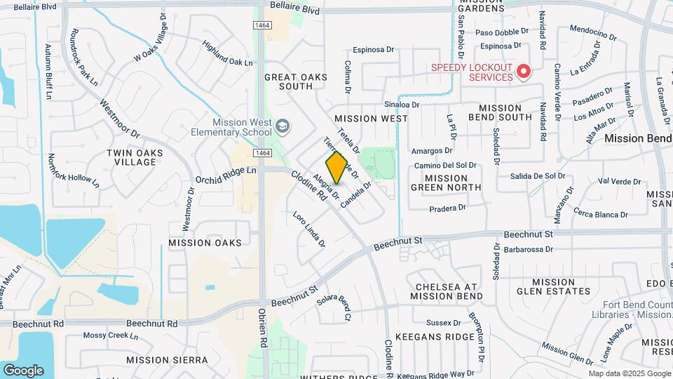 7615 Alegria Dr Map and Location Details