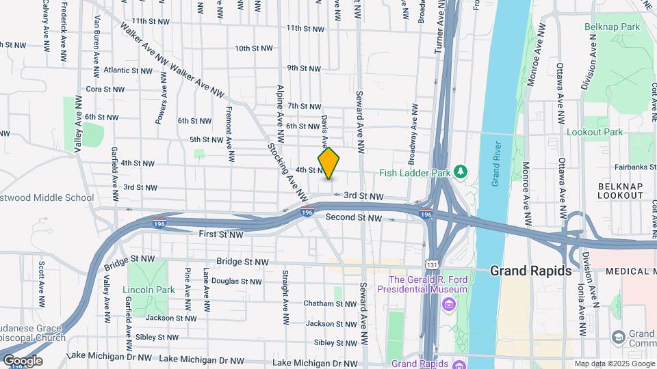 615 Davis Ave NW Map and Location Details