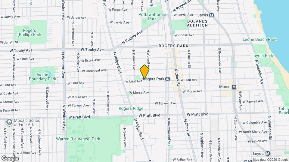 1916 W Lunt Ave, Unit 3S Map and Location Details
