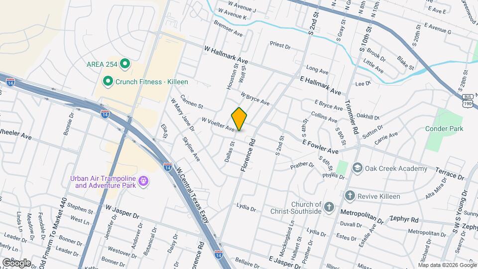 1402 Dallas St Map and Location Details