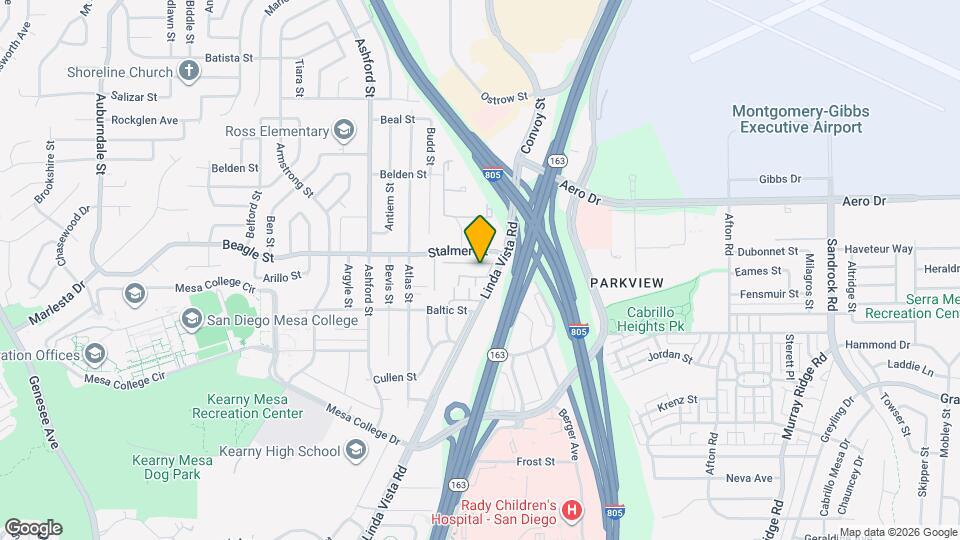 8026 Linda Vista Rd, Unit 2G Map and Location Details