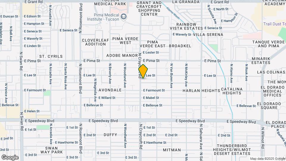 1502-1528 N Craycroft Rd Map and Location Details