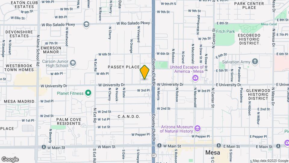 434 W University Dr Map and Location Details