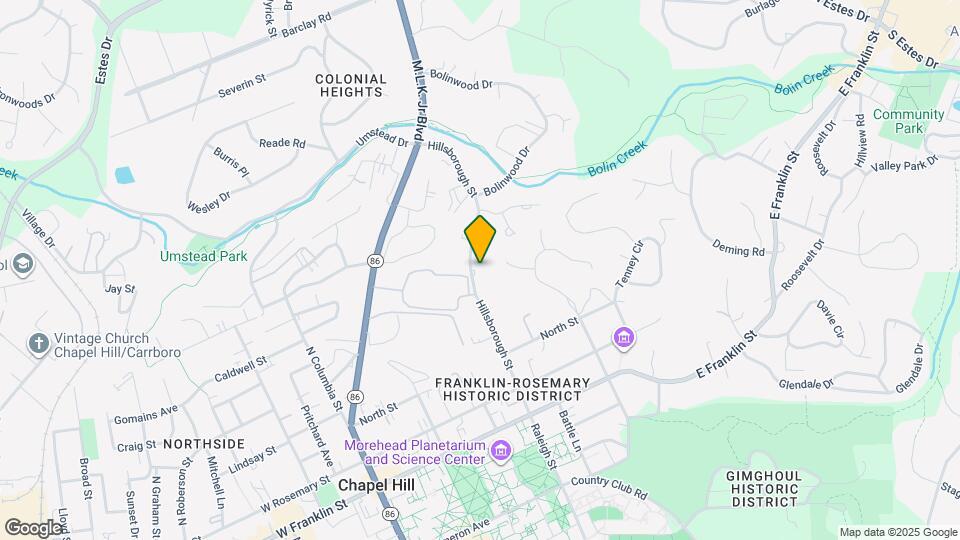 430 Hillsborough St Map and Location Details