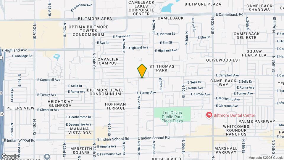 2701 East Campbell Avenue Apartments Map and Location Details