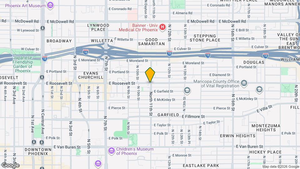 1031 E Roosevelt St Map and Location Details