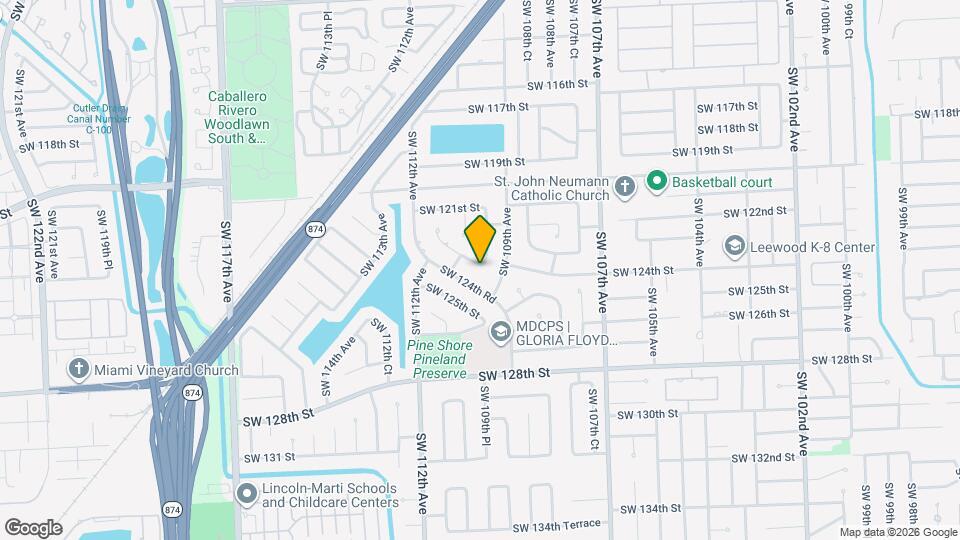 10900 SW 124th St Map and Location Details