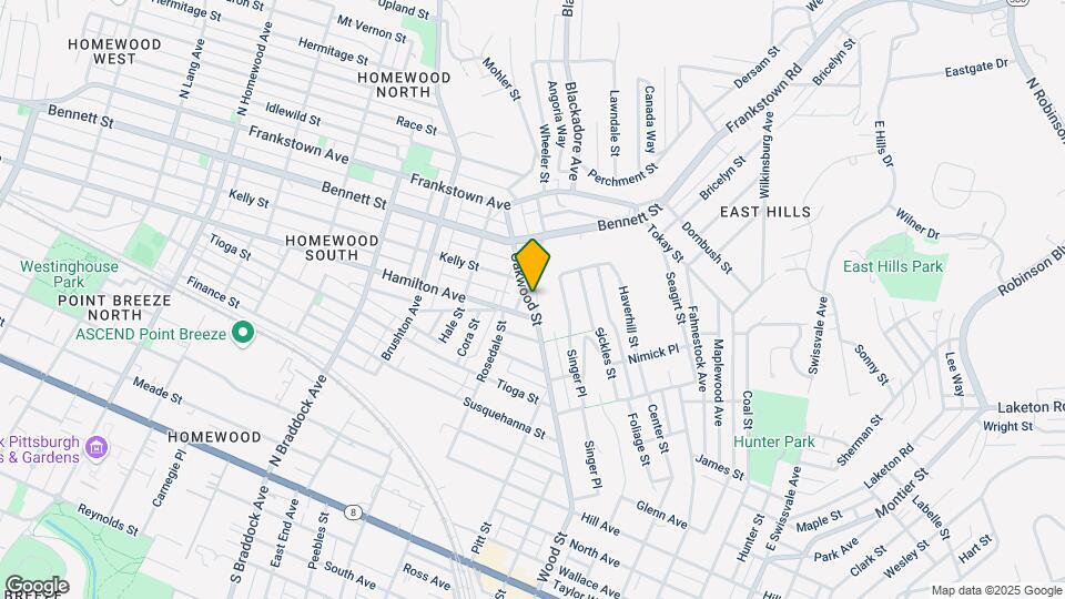 600 Oakwood St Map and Location Details