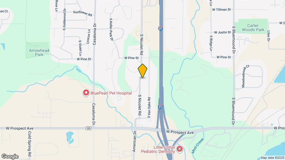 1412 S Nicolet Rd Map and Location Details