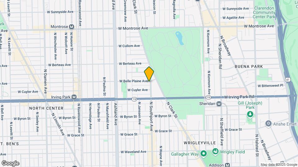 1403-05 W. Belle Plaine Ave. Mapa y Detalles de la Ubicación