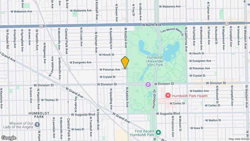1258 N Kedzie Ave Map and Location Details