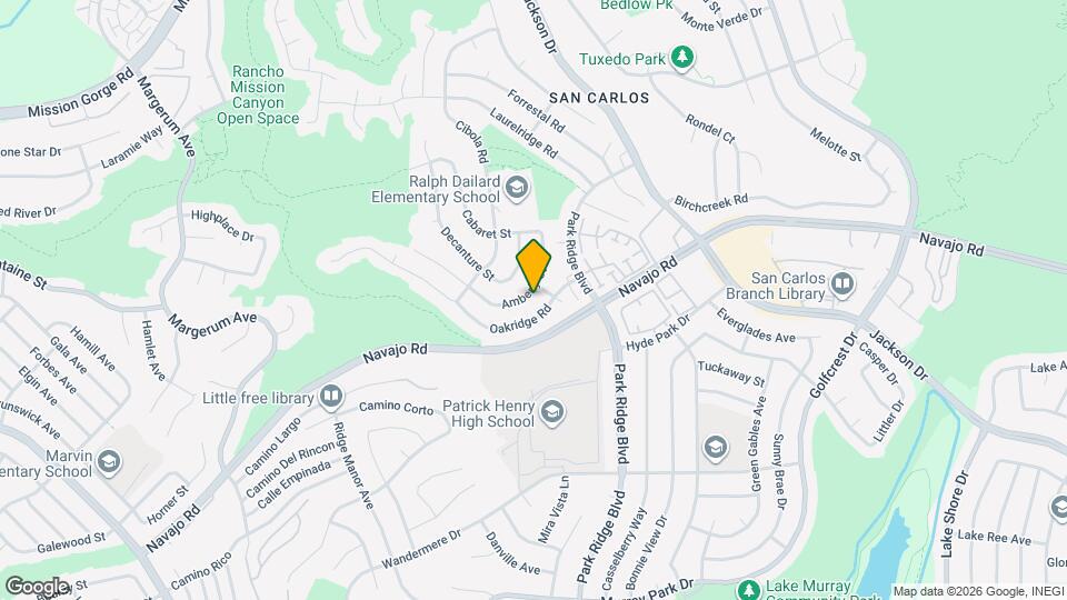 6645 Amberly St Map and Location Details