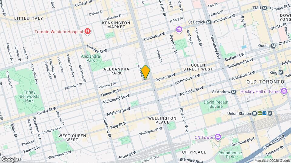 404 Queen St W Map and Location Details