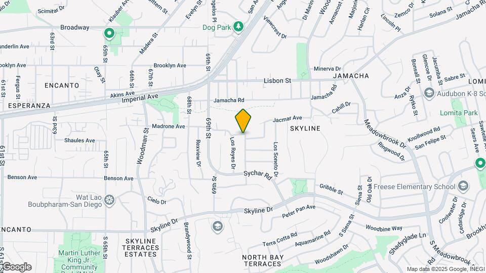 7025 Madrone Ave Map and Location Details