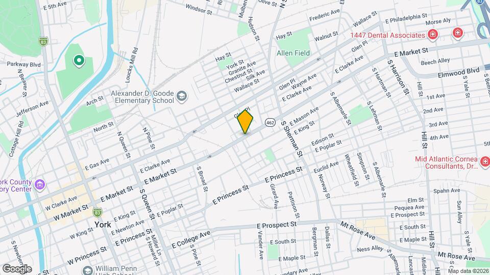 622 E Market St Map and Location Details