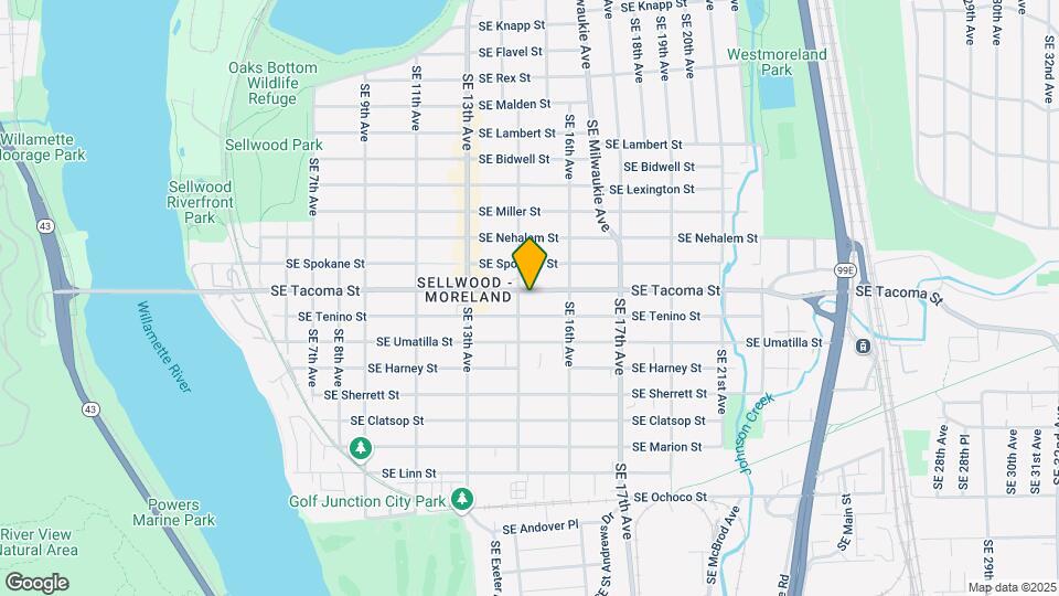 1506-1510 SE Tacoma St Map and Location Details