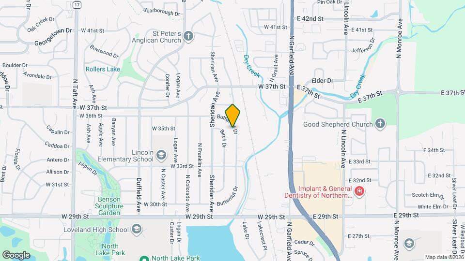 3501 Butternut Dr Map and Location Details