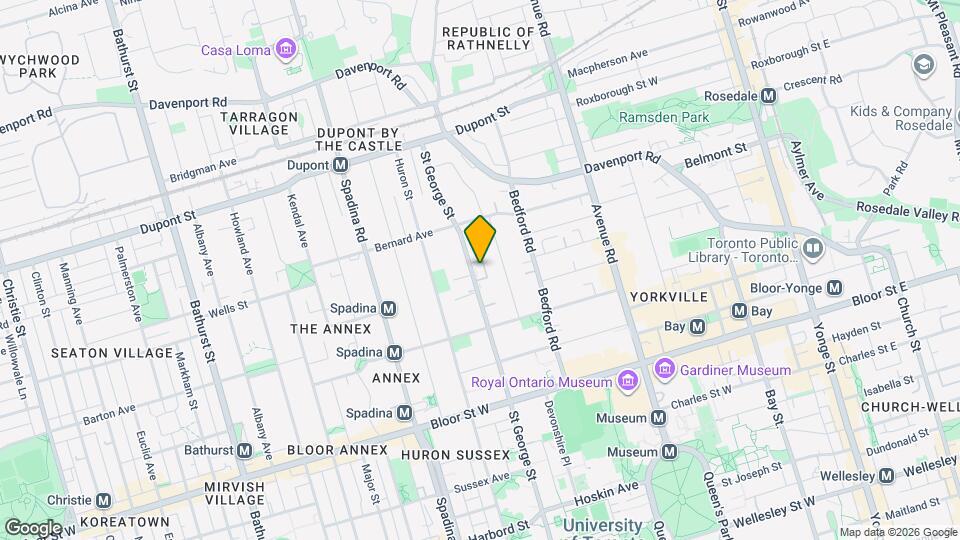 191 St George St Map and Location Details