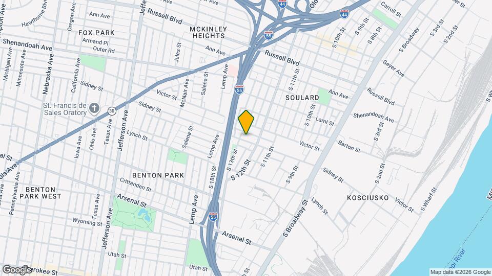 1223 Sidney St, Unit 3F Map and Location Details