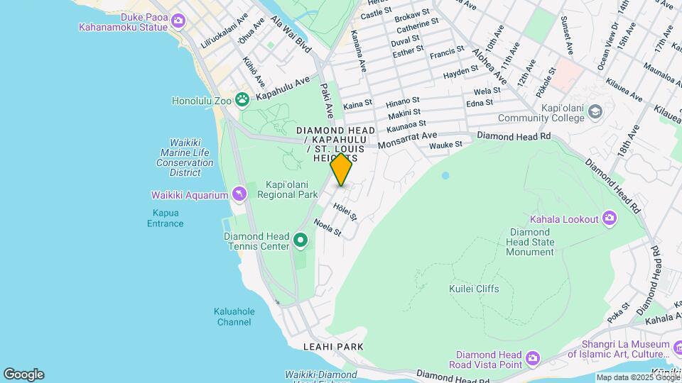 Diamond Head Surf Map and Location Details