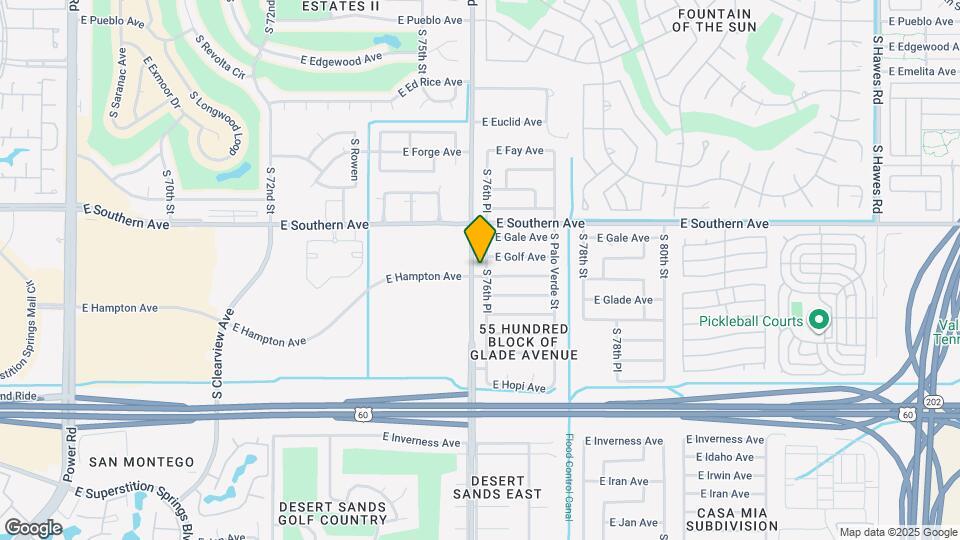 1250 S 76th Pl Map and Location Details