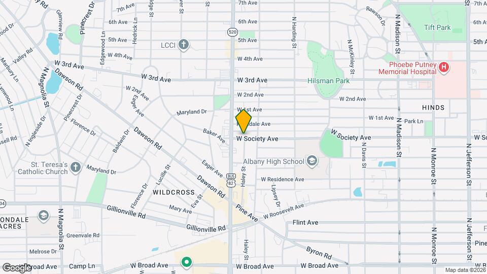 1009 W Society Ave Map and Location Details