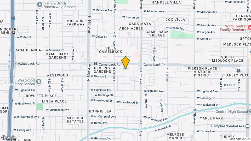1601 W Camelback Rd Map and Location Details
