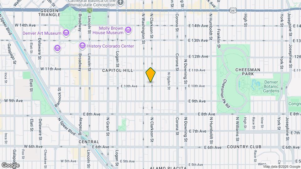 741 E 10th Ave Map and Location Details