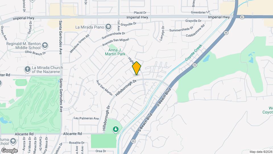 16208 Peppertree Ln Map and Location Details