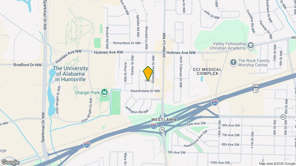 406 Warner St NW Map and Location Details