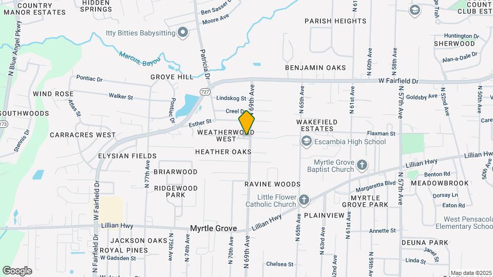 6908 Weatherwood Pl Map and Location Details