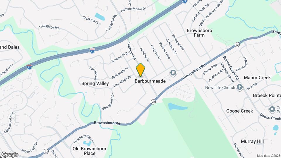 3405 Hillvale Rd Map and Location Details