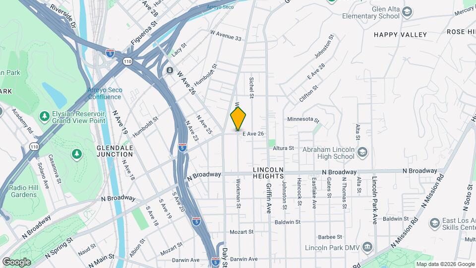 211 W Ave 26 Map and Location Details