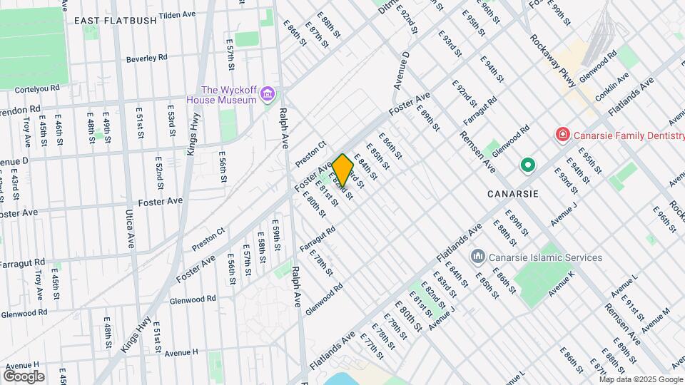 566 E 82nd St Map and Location Details