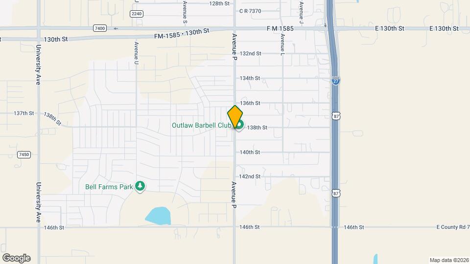 13814 Avenue U Map and Location Details