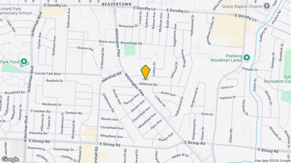 1625 Willamet Rd Mapa y Detalles de la Ubicación