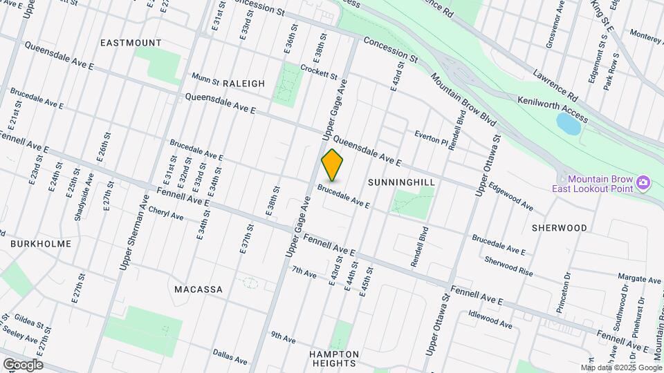 821 Brucedale Av E Map and Location Details