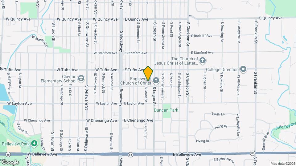 4680 S Grant St Map and Location Details